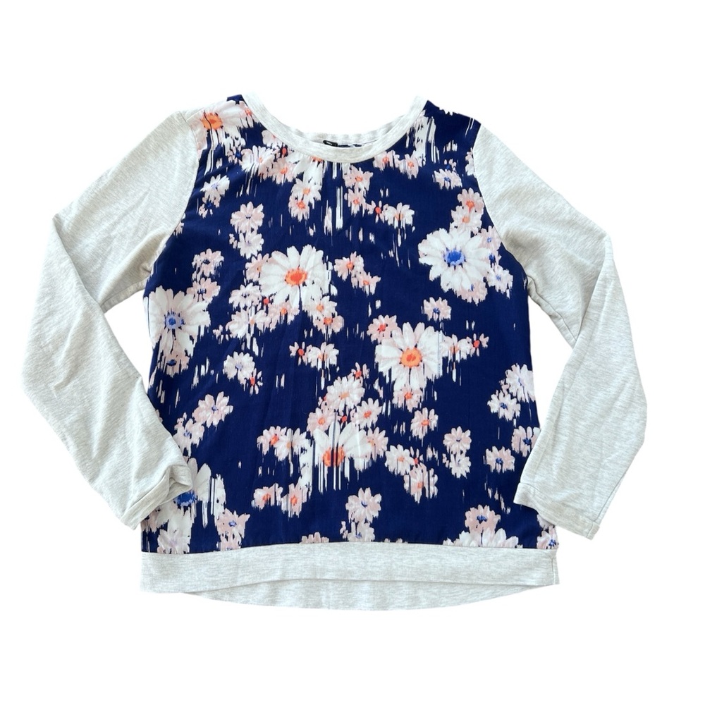 Crème Floral lightweight Sweater